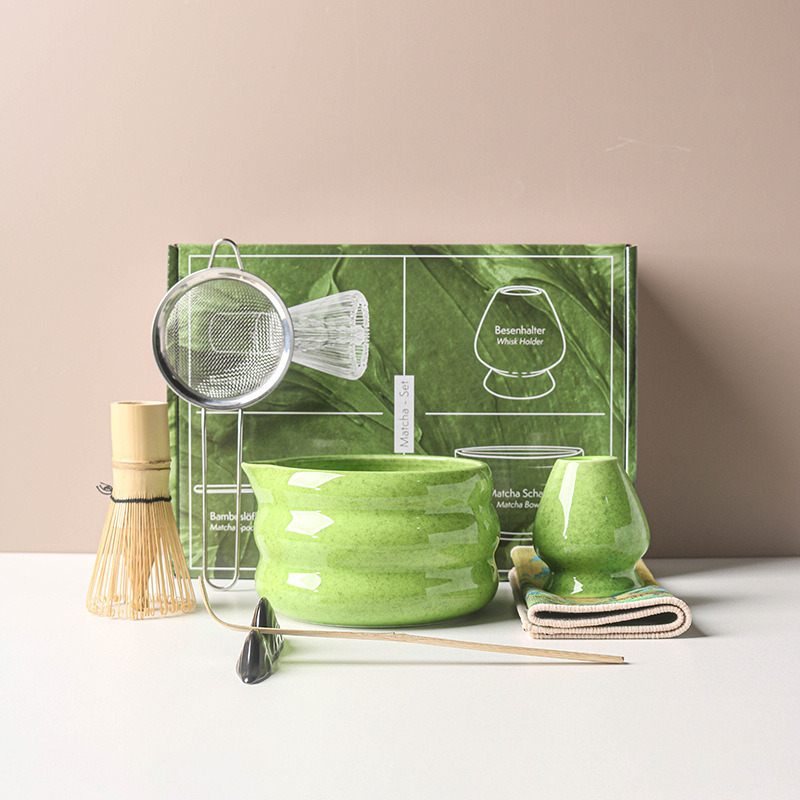 Bamboo Whisk Chasen - 4/7 Parça Japon Matcha Seti Matcha