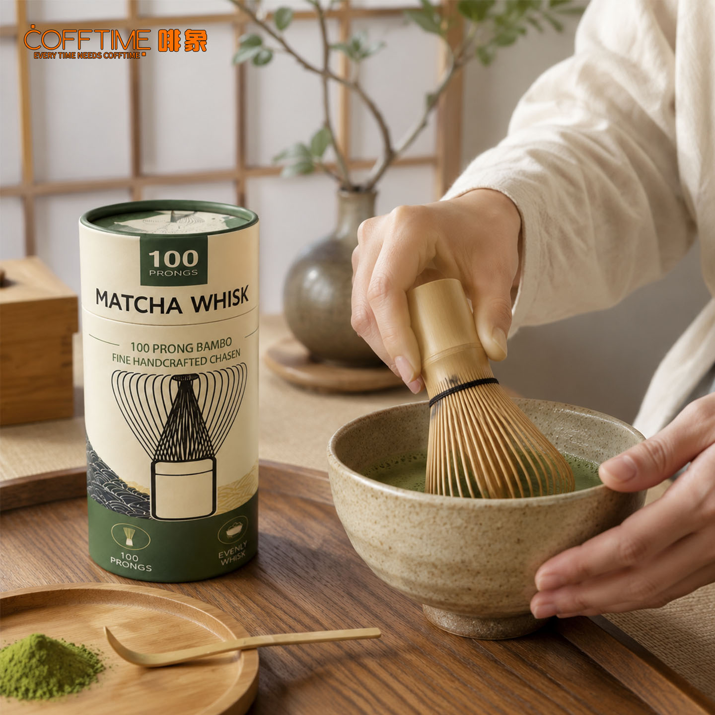 COFFTIME 100 Çatallı Matcha Çı - Bamboo Whisk Chasen incelemesi ve fiyatı